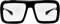 4E's Novelty Black Oversized Thick Glasses – Non-Prescription Clear Lens Square Frame, Fake Huge Nerd Eyewear for Adults & Kids, Vector Velma Costume, Halloween, Cosplay & Retro Fashion Accessories